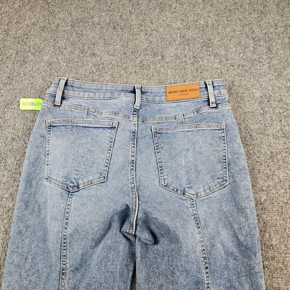 Marc New York High Rise‎ Flare Jeans Medium Wash Front Seam 8P NWT